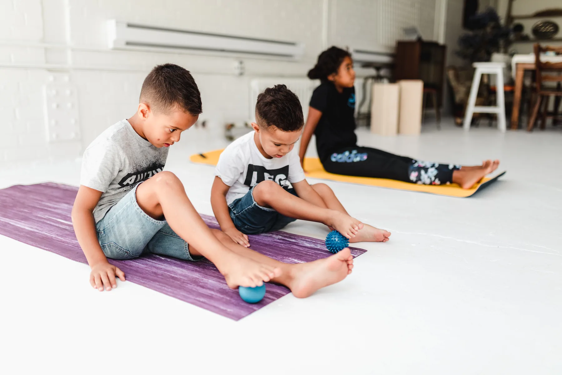 Children taking part in a guided movement session